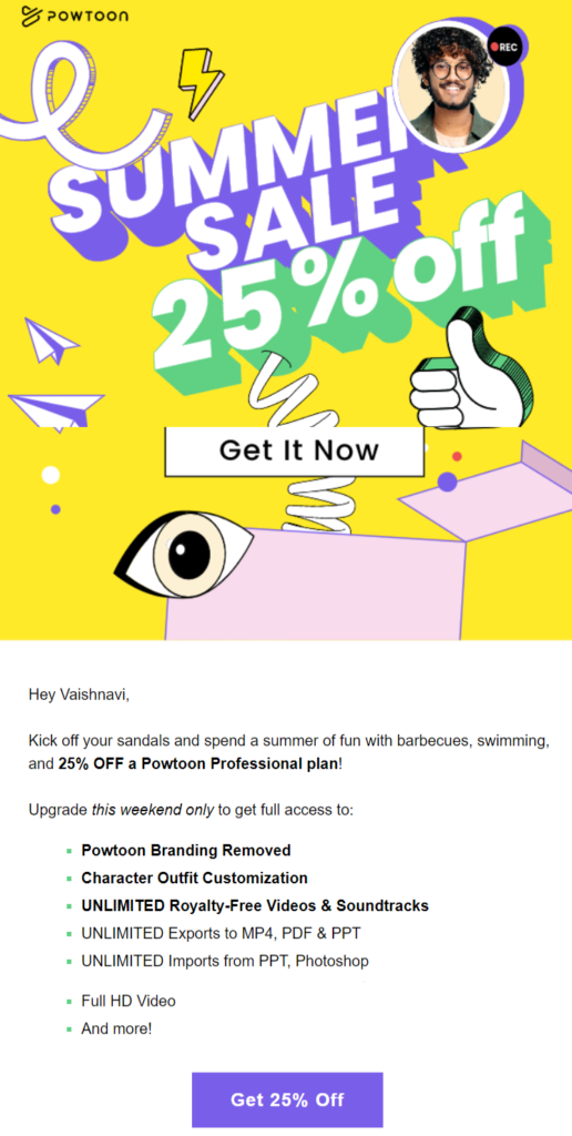 Offer Email Powtoon
