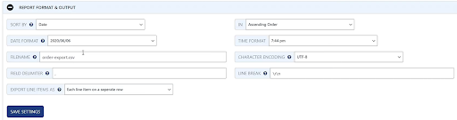 How to Export Orders from WooCommerce Store using Order Export Plugin? 3 Report format and output