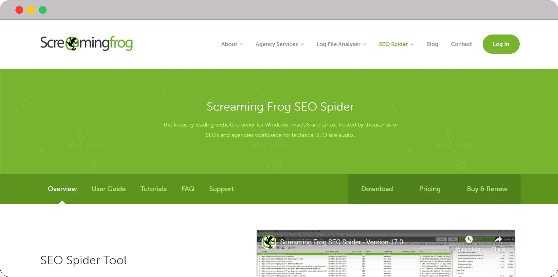 Screaming Frog SaaS SEO Tool