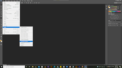 Step 1 Loading images to Photoshop