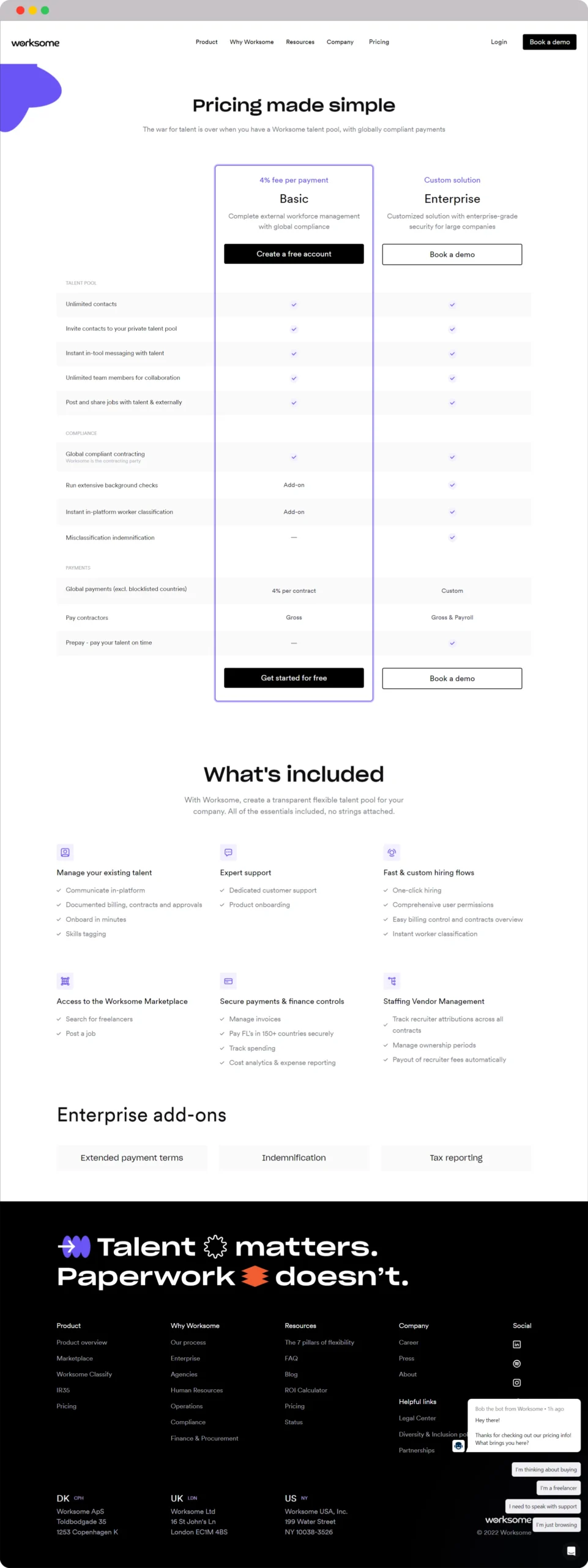 SaaS Website Examples: Discover the Power of Great Design 16 Worksome pricing page scaled