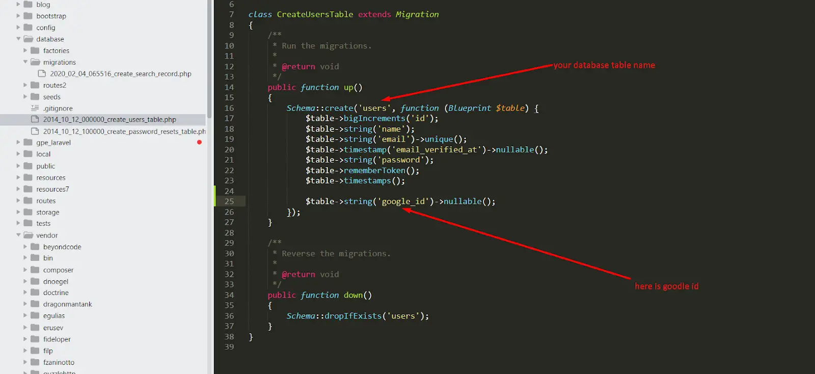 A Step-by-Step Guide on how to Login with Google in Laravel 10 addeed code after migration
