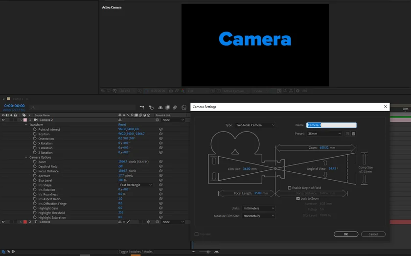 How to add Layers in After Effects: A Beginner's Guide 6 cameralayer in after effects