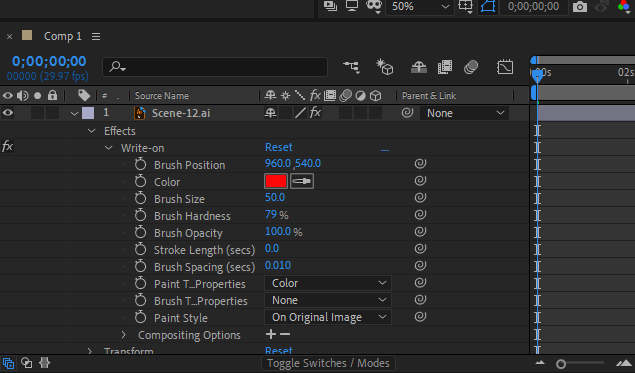 change the brush size