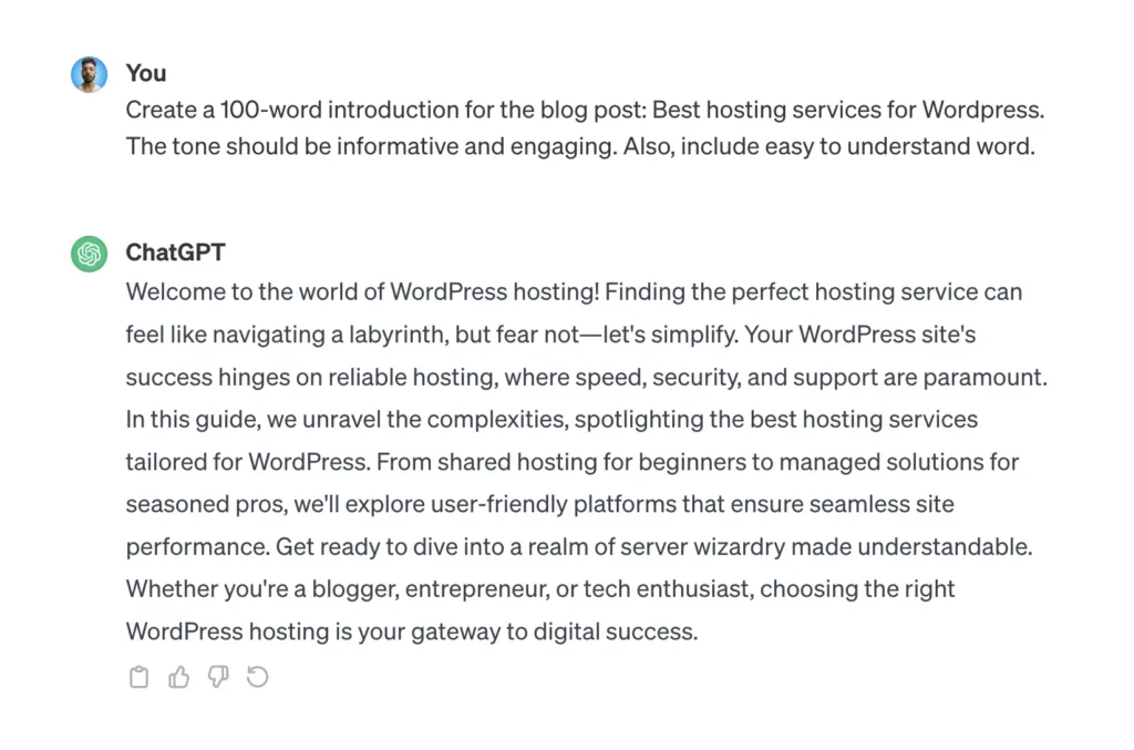 chatgpt content creation