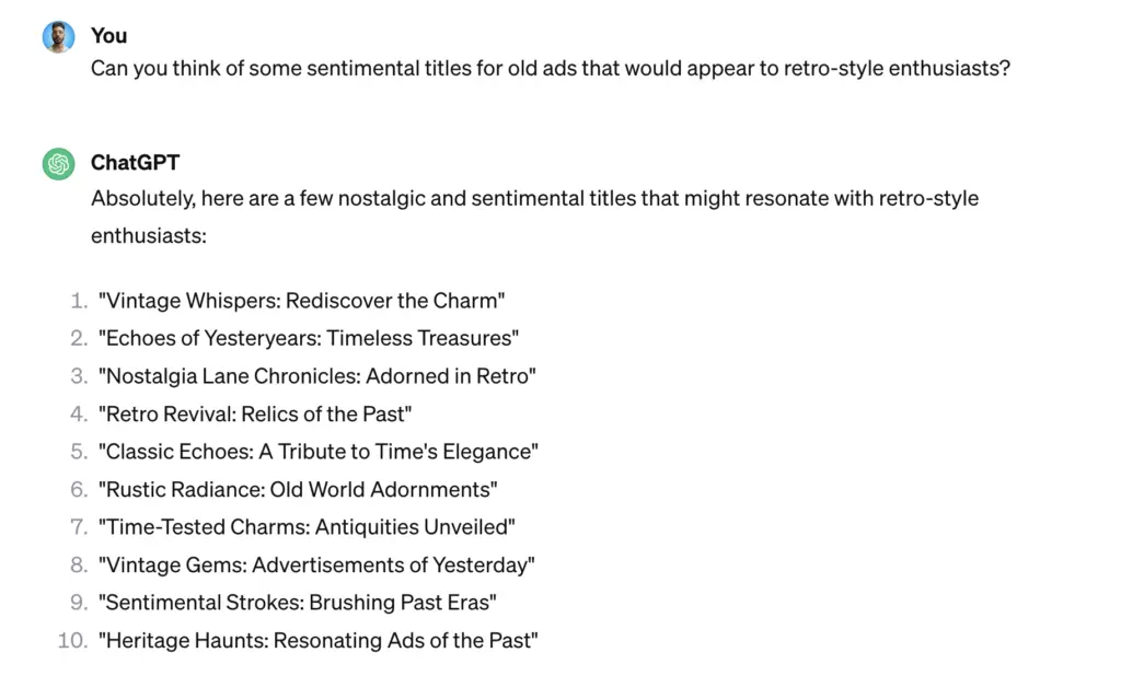 chatgpt generating social copies