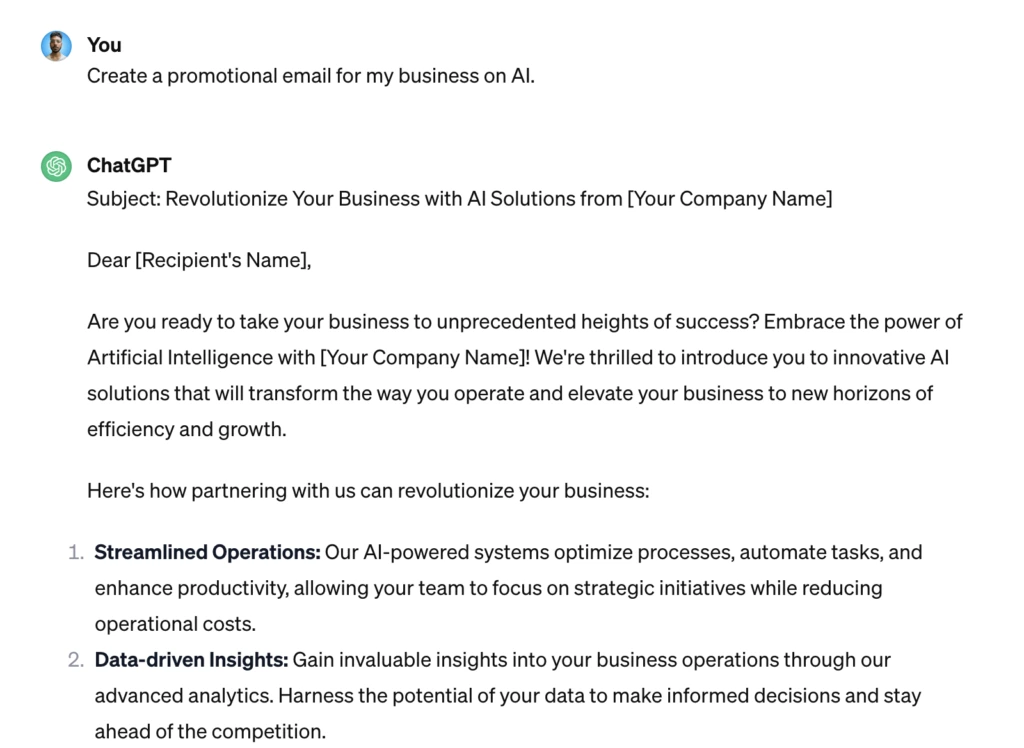 Top 17 most popular ChatGPT Applications for automation 12 chatgpt to create promotional keywords