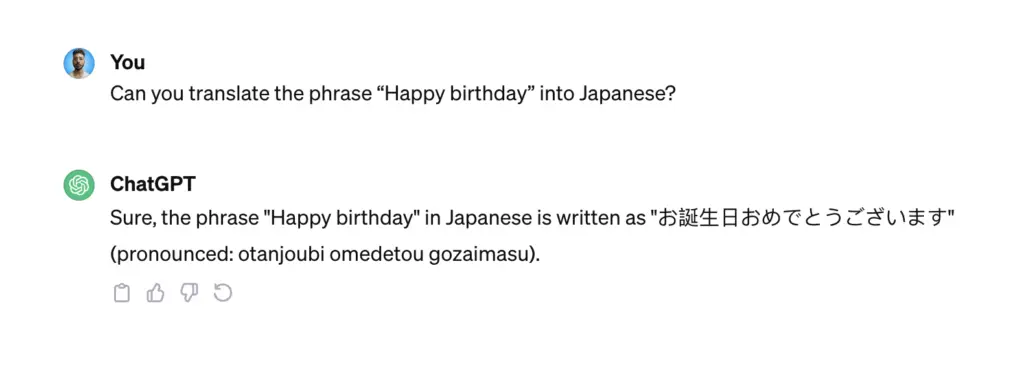 chatgpt translation