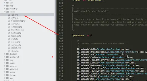 A Step-by-Step Guide on how to Login with Google in Laravel 2 config folder file name
