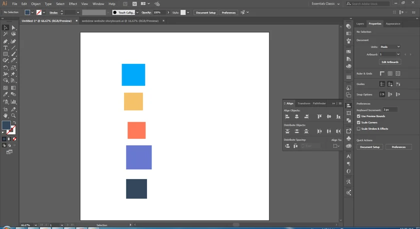 draw rectangles of different sizes