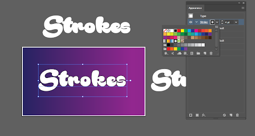 fill colors in strokes