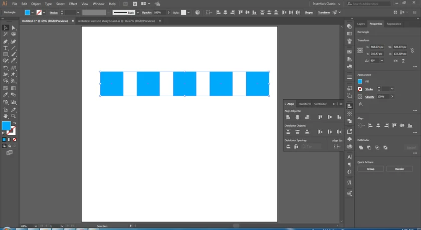 horizontal distribute