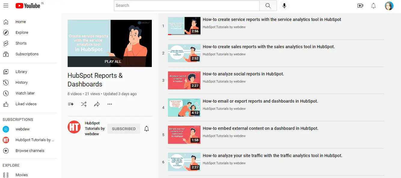 hubspot reports and dashboard hubspot tutorials by webdew