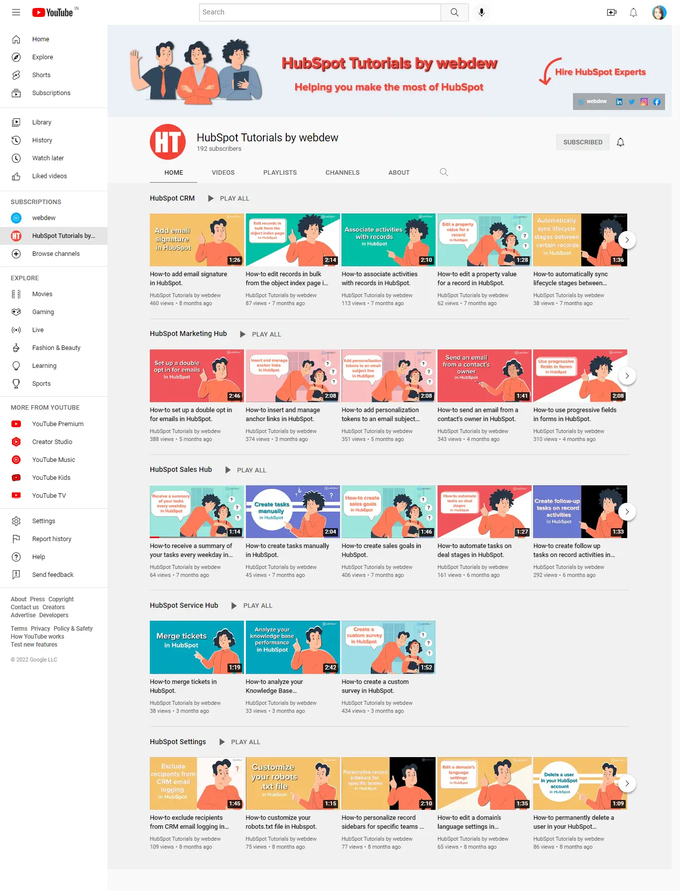 hubspot tutorials by webdew 1