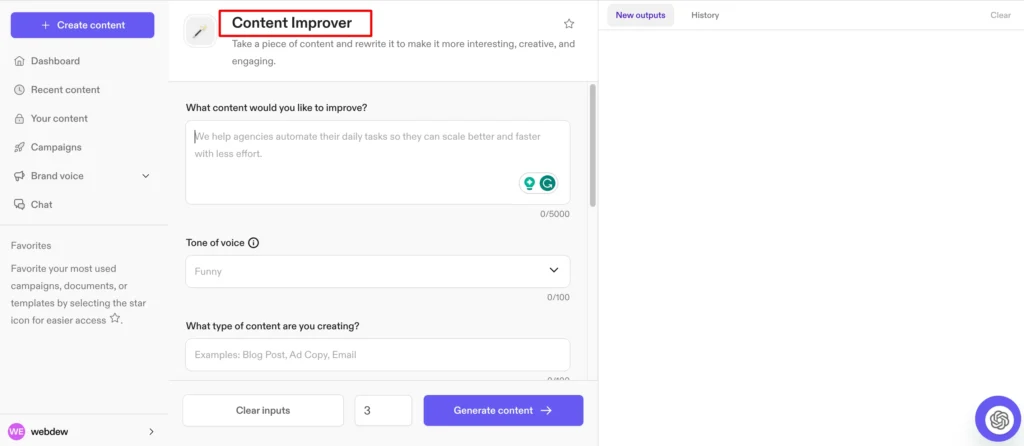 jasper content improver