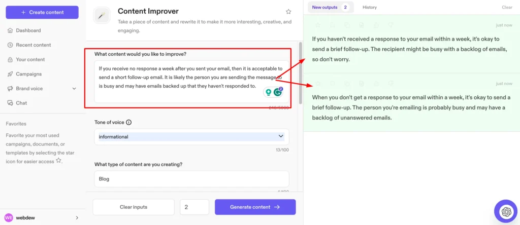 jasper paraphrased content