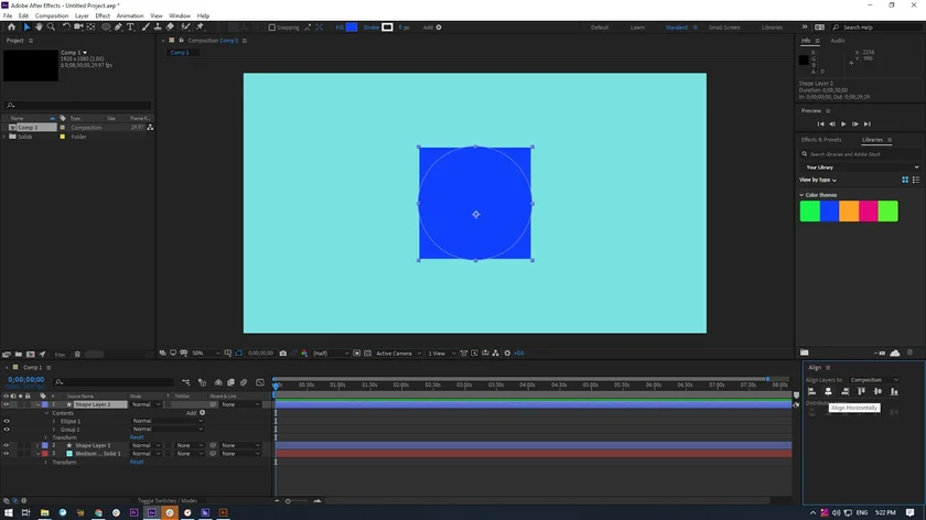 paste your second shape over the first one