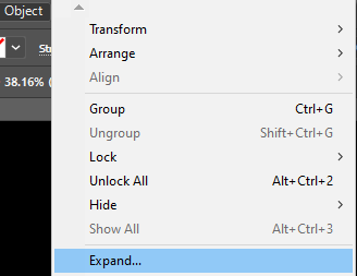 select expand button