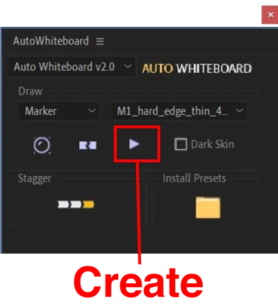 select play tool from auto whiteboard menu