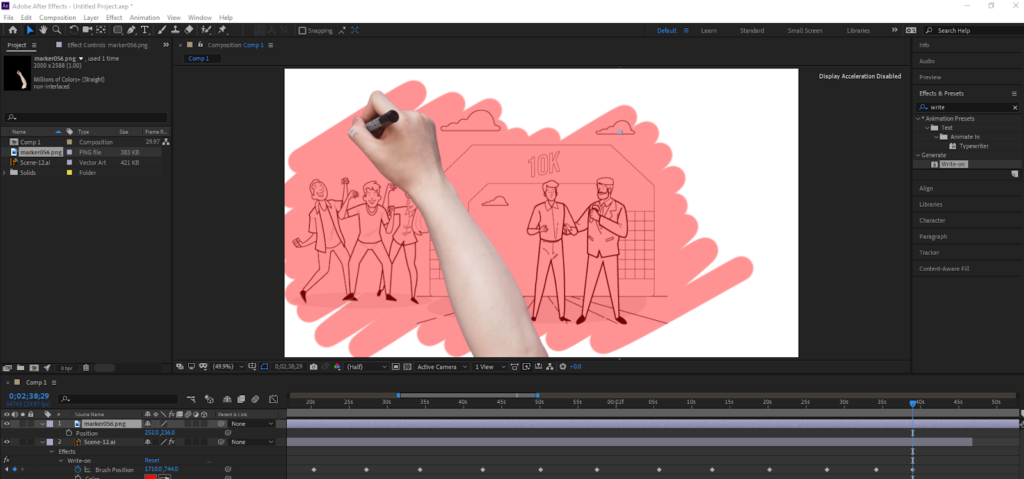 select the hand graphic layer