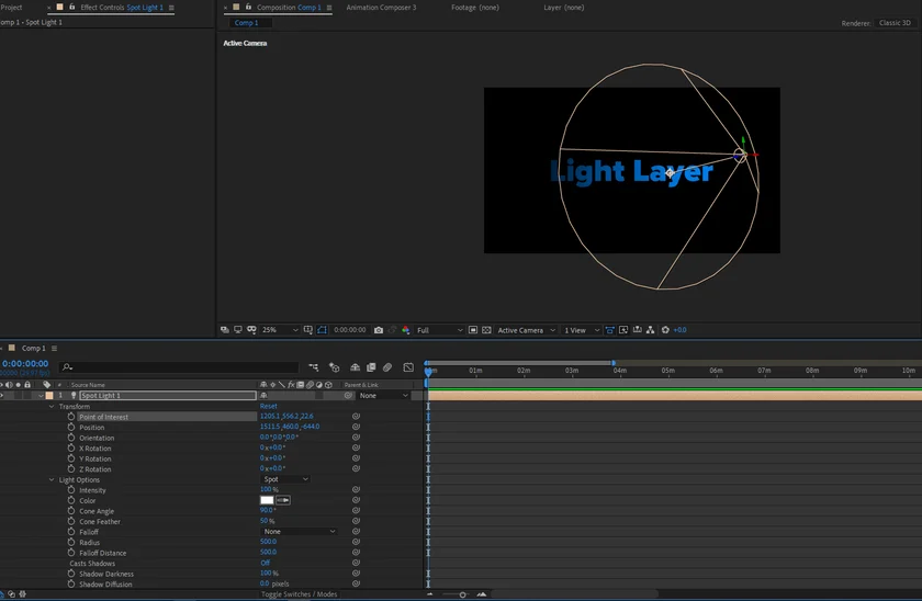 How to add Layers in After Effects: A Beginner's Guide 9 spot lights in after effects