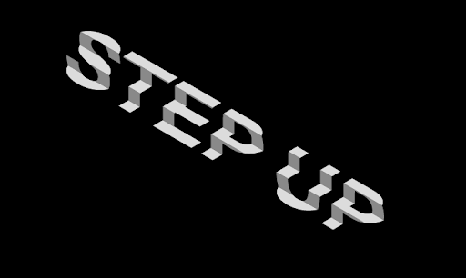 step text effect applied