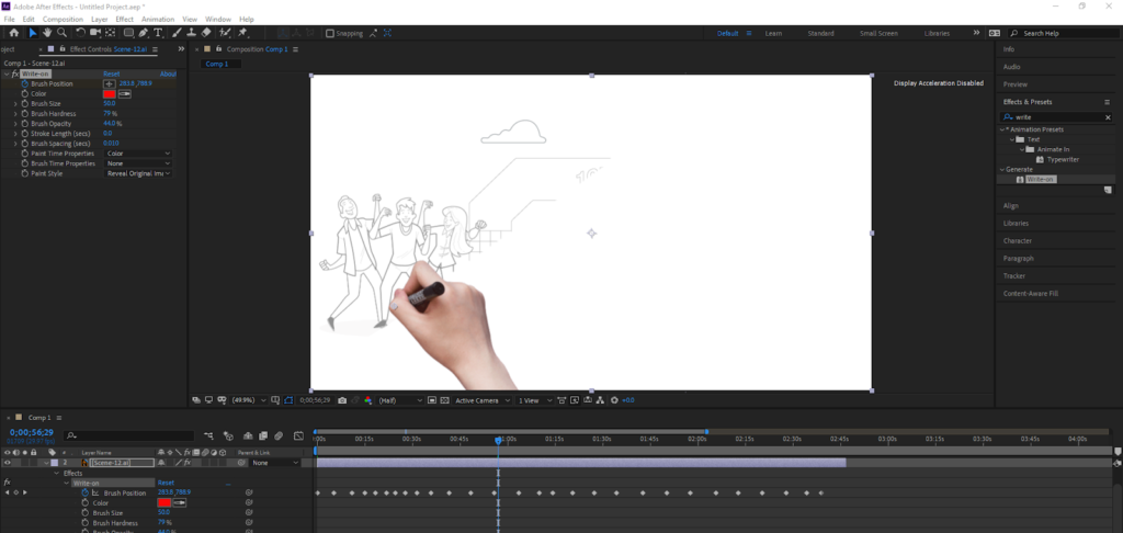sync hand graphic to the graphic layer