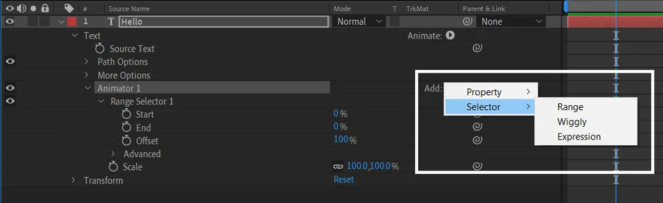 Create Impressive Text Animation using Text Animators in After Effects 6 text selectors