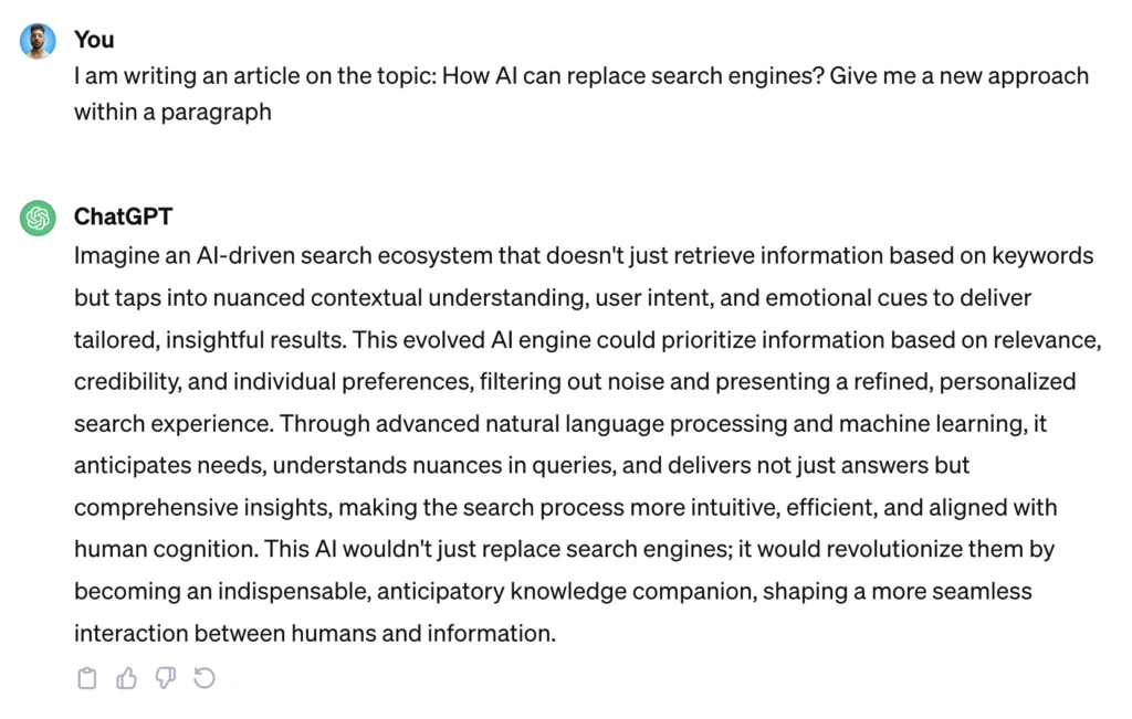 using chatgpt to get a new approach