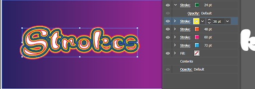 view multiple color stroke