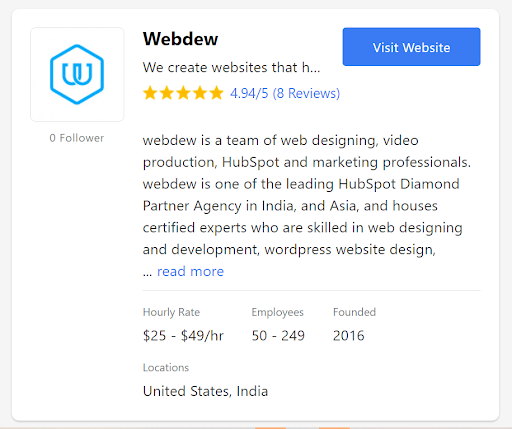 visit webdew from directory