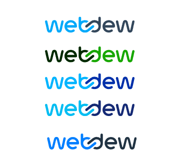 Revamping webdew: A journey through webdew’s Logo Redesign and Rebranding 7 webdew logo color combinations