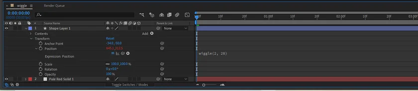 wiggle expression after effects