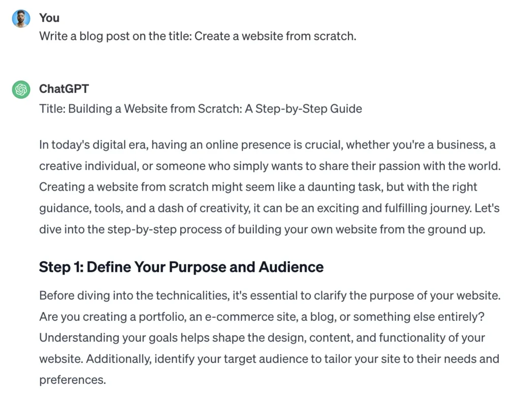 ChatGPT vs Jasper AI: Comparing two of the best AI platforms 3 writing a blog on ChatGPT 2