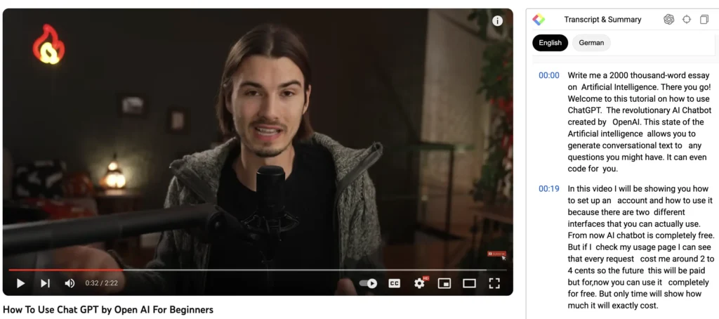 ChatGPT Chrome Extension and Beyond: 21 Essential Extensions for Every User 11 youtube summary with chatgpt