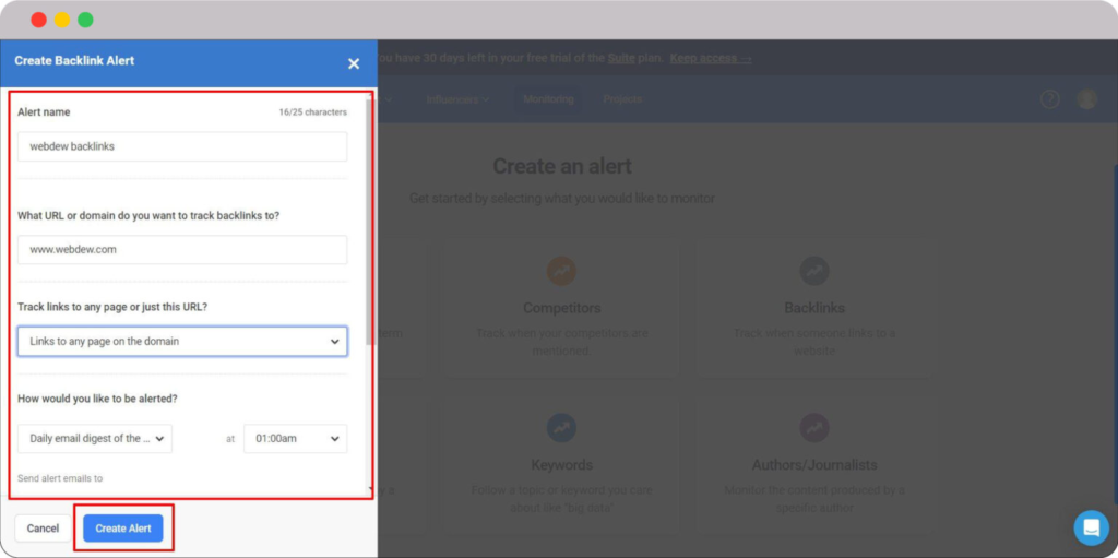 Dominate Search Engine with Backlink Checker: Our 20 Free & Paid Picks 60 Add required data in the form 1536x766 1