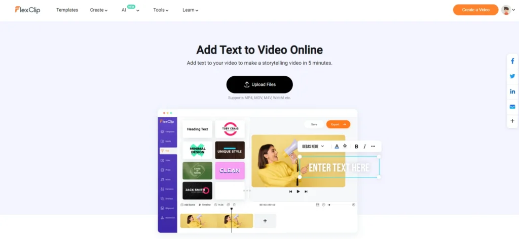 Honest FlexClip Review: In-depth Guide for your Decision-Making 61 Add text to video