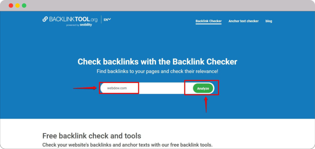 Dominate Search Engine with Backlink Checker: Our 20 Free & Paid Picks 13 Add your domain name 1536x726 1