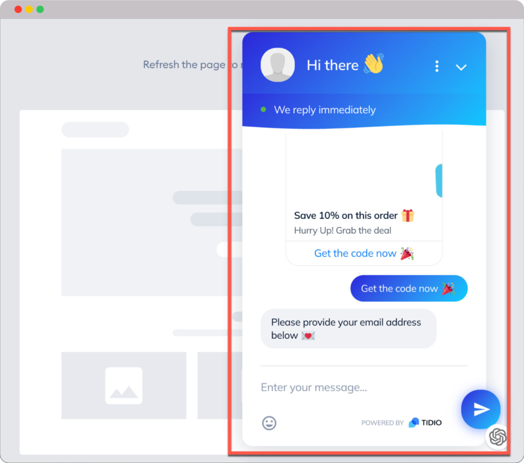 Built a chatbot using tidio 1536x1358 1