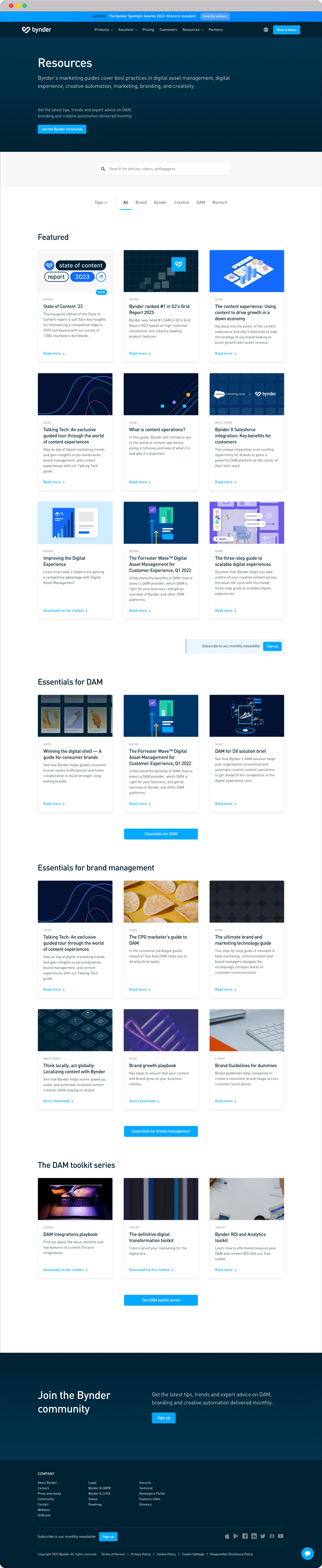 Bynder resource page