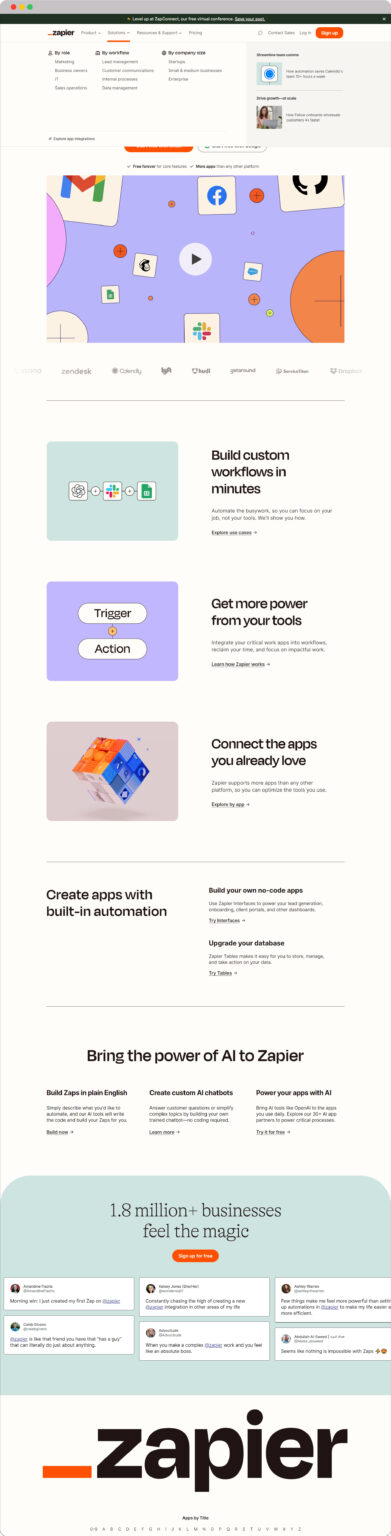 Content filtering and sorting on Zapier website 391x1536 1
