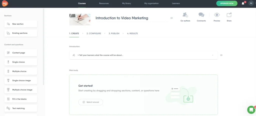 Editing dashborad of0the course