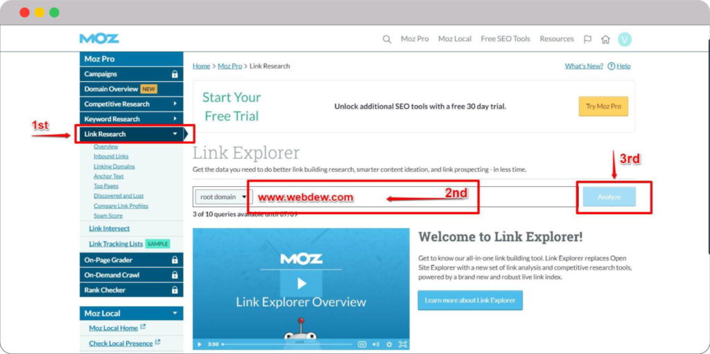 Dominate Search Engine with Backlink Checker: Our 20 Free & Paid Picks 15 Enter domain name 1536x767 1