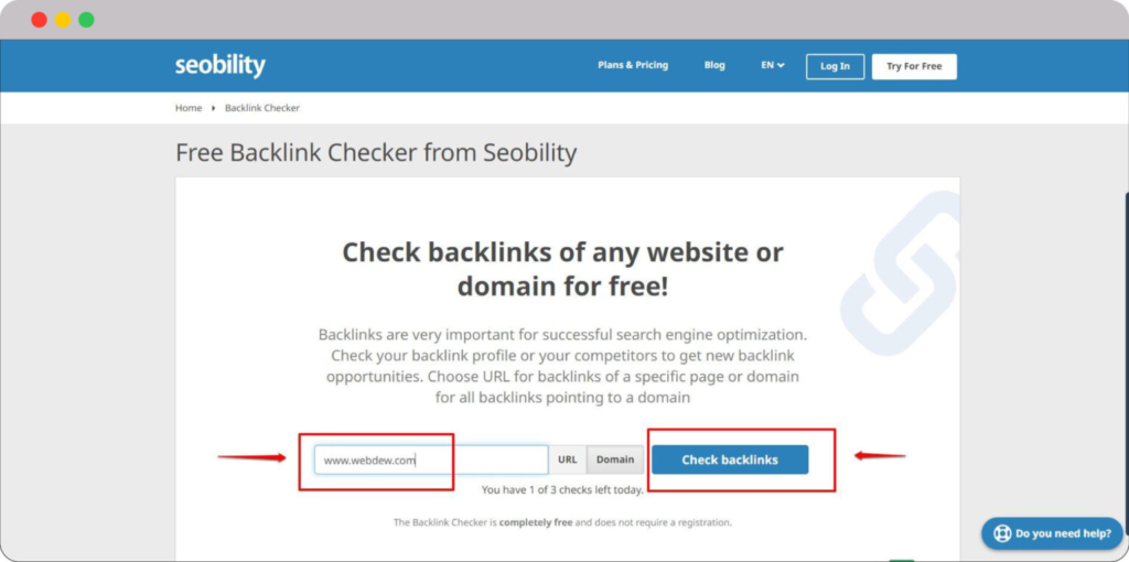 Dominate Search Engine with Backlink Checker: Our 20 Free & Paid Picks 43 Enter domain name to get backlink 1 1536x765 1