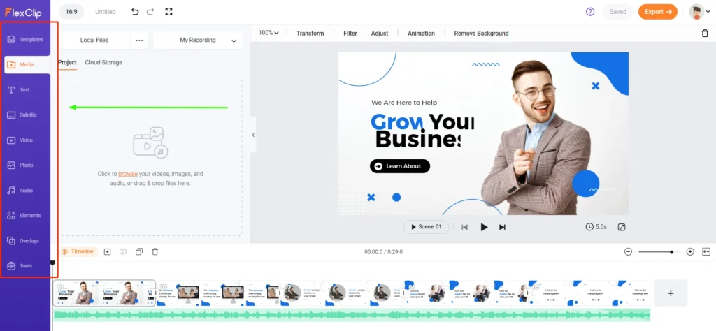 Honest FlexClip Review: In-depth Guide for your Decision-Making 3 Features while customizing template