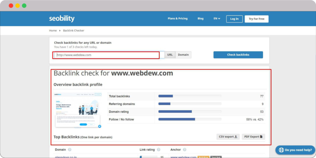 Dominate Search Engine with Backlink Checker: Our 20 Free & Paid Picks 44 Final data of backlinks 1536x768 1