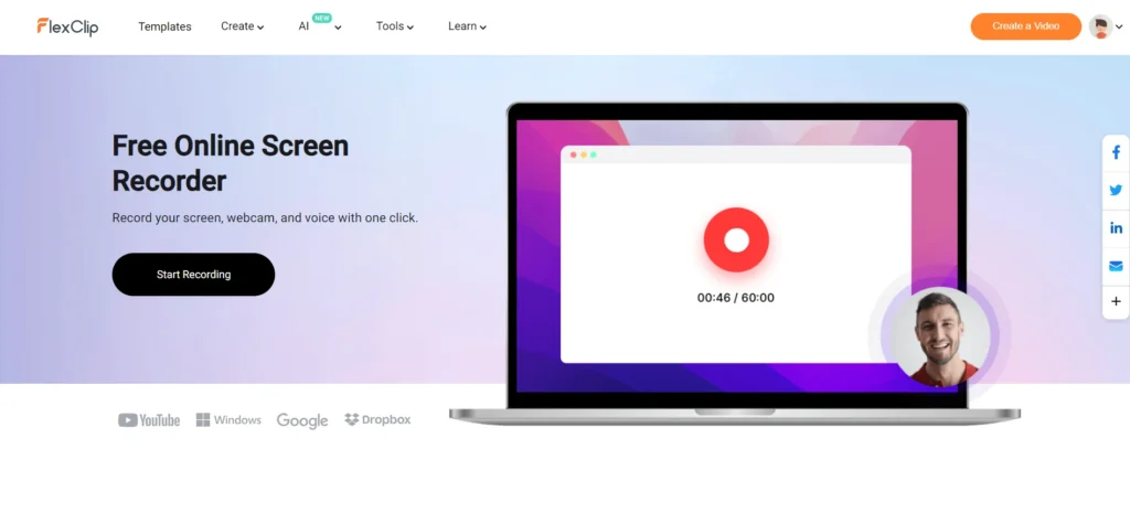 Honest FlexClip Review: In-depth Guide for your Decision-Making 40 Free online screen recorder