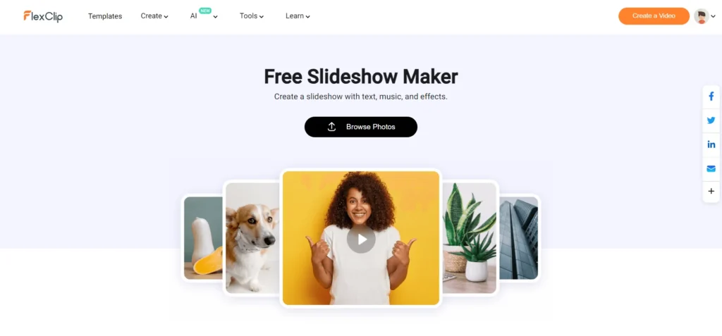 Honest FlexClip Review: In-depth Guide for your Decision-Making 31 Free slideshow maker