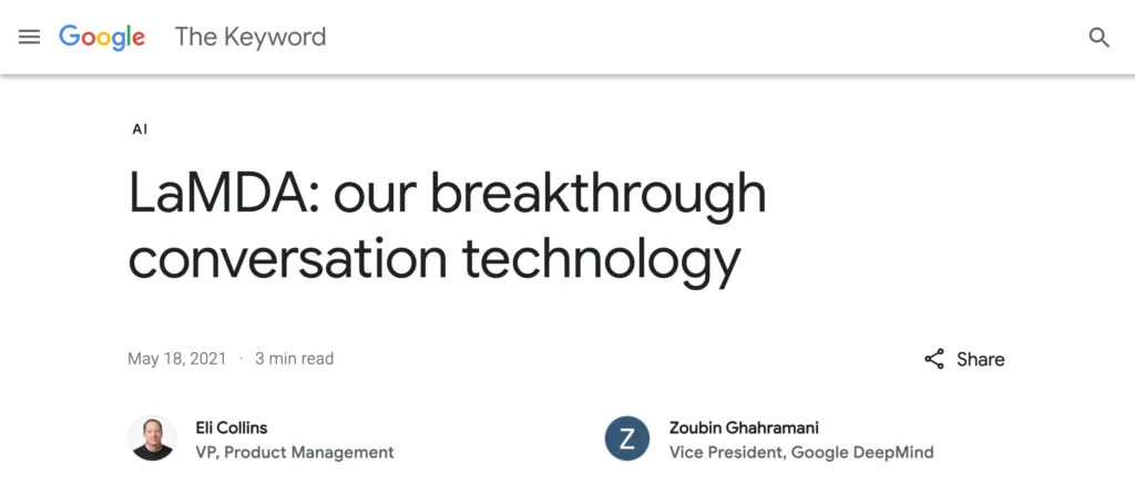 Google LaMDA 1