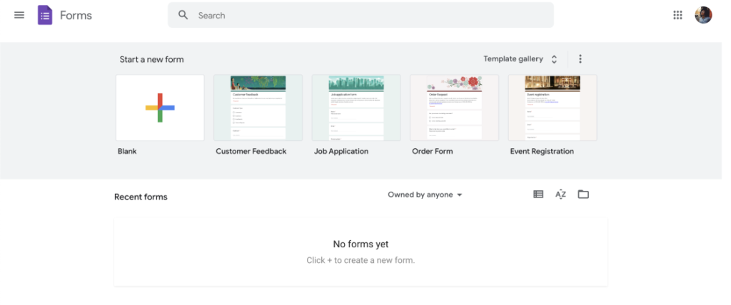 Googleforms online survey tool 1